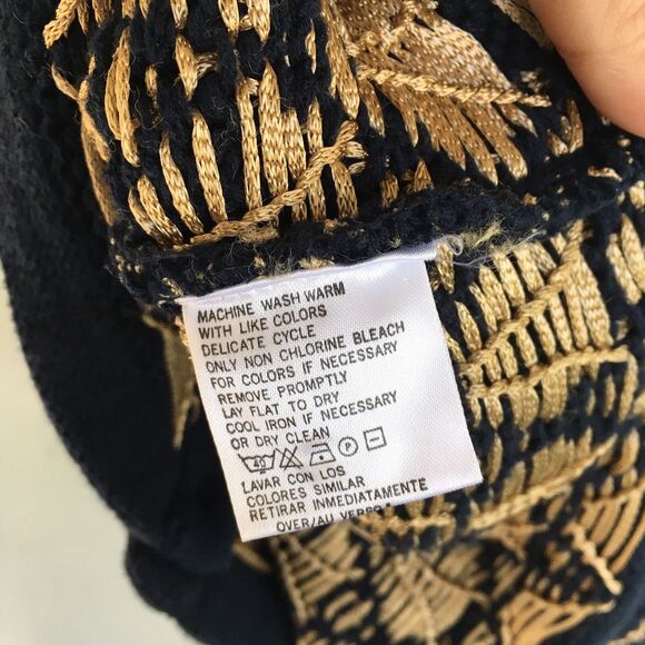 VTG 90s Liz Sport Sweater Vest Women M/L Crochet Button Cottagecore Grandma Y2K - Picture 12 of 14